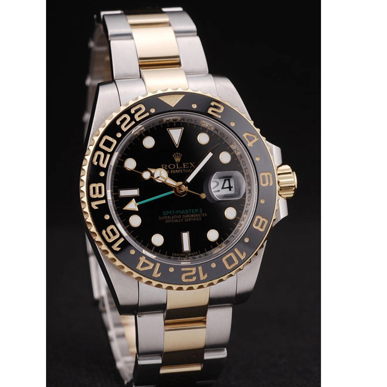 Best AAA Replica Sites 98229 Bezel Master Dial Rolex GMT II Black Black Ceramic 0707